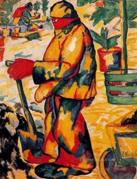 カジミール・マレーヴィチ Painting - 庭師 1911 カジミール・マレーヴィチ